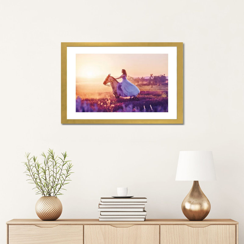 Reproduction d’art, "ideal idéalité" par Hobopeeba, Papier encadré doré, Blanc, H 16 po x l 24 po x P 1 po