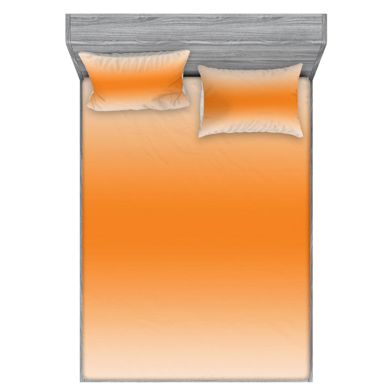 Microfiber Ombre Sheet Set, Orange