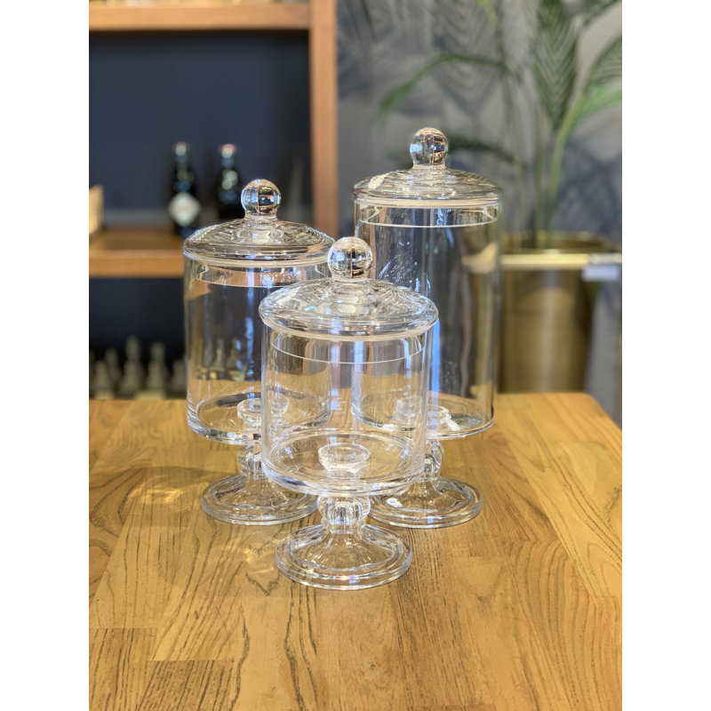 Glass Jar, 25cm H x 12cm W x 12cm D