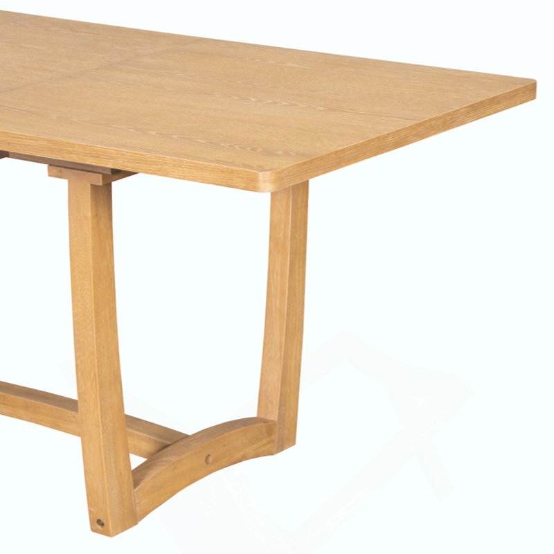 Ensemble de table de salle à manger extensible 7 pièces pour 6 personnes, table de cuisine rectangulaire avec 6 chaises rembourrées, chaises de salle à manger à dossier courbé pour la salle à manger