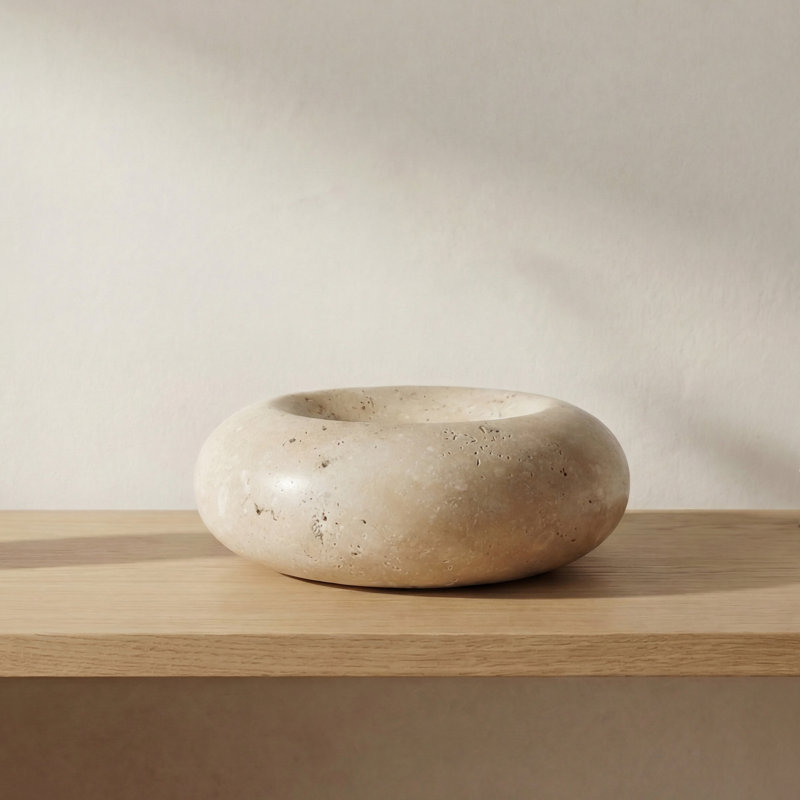 Neso Handmade Travertine Decorative Bowl