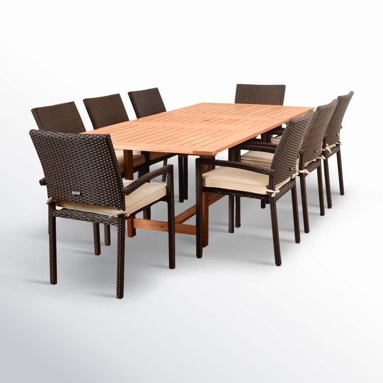 Anautica 93'' Rectangular 8 - Person Outdoor Dining Set with Cushions