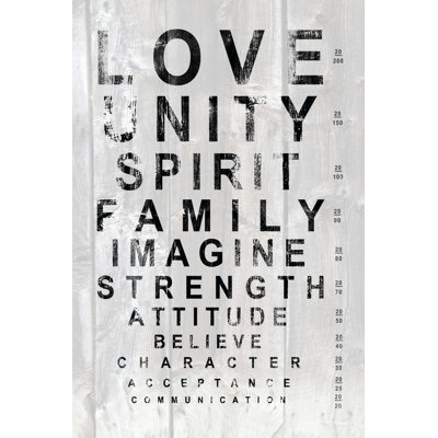 Eye Chart I by Andrea James - Wrapped Canvas Print