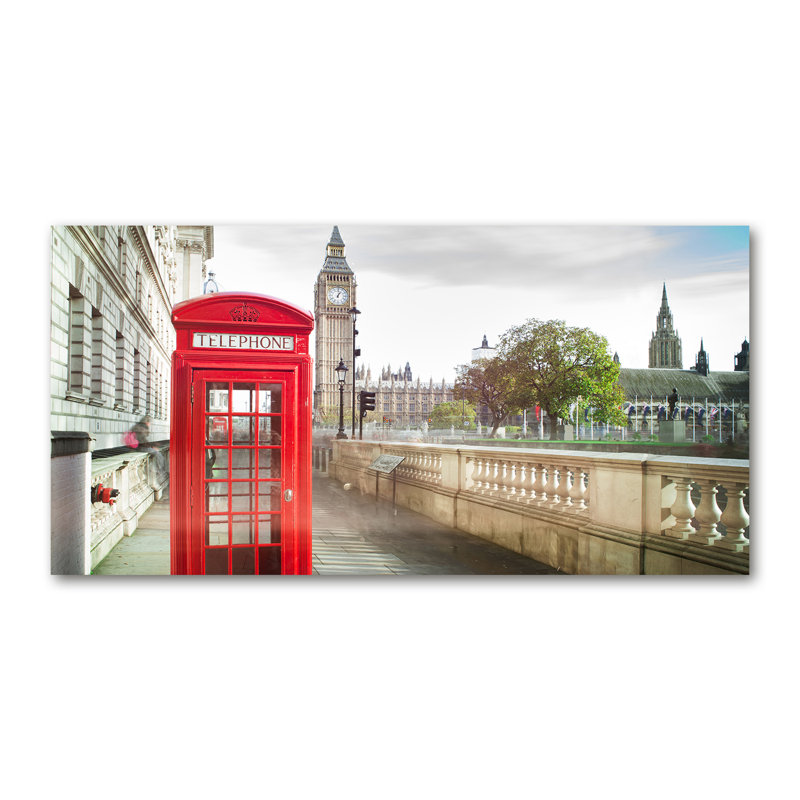 Telephone Booth - Wrapped Canvas Print