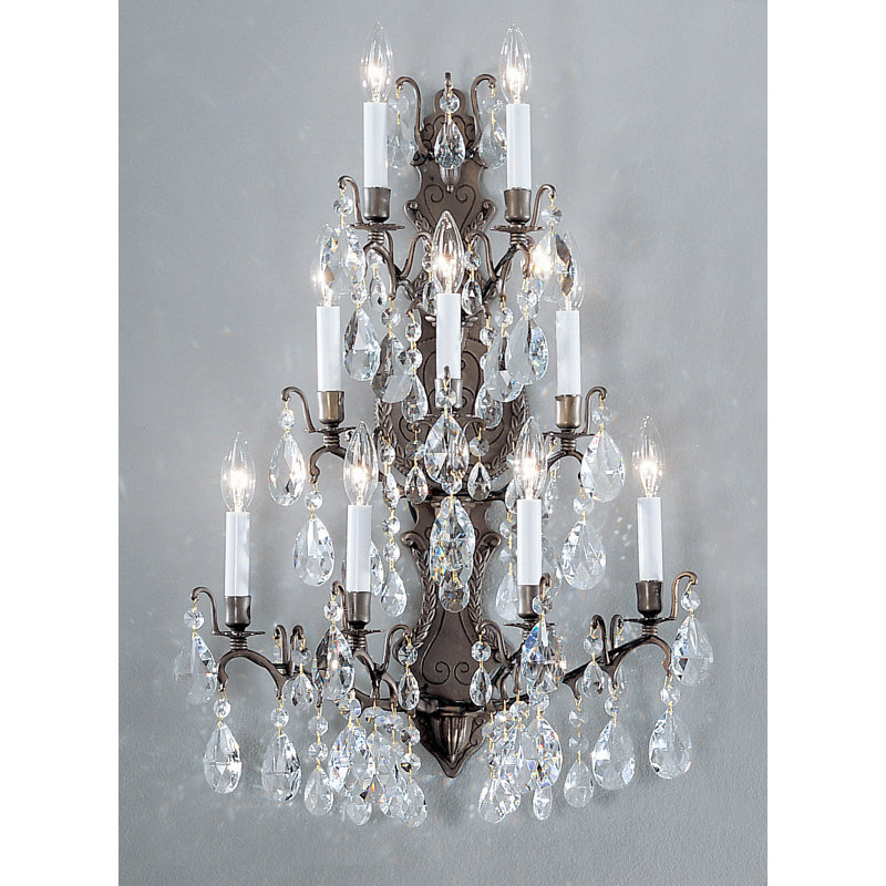Lampe murale bougie 9 lumières Gregor, Crystalique