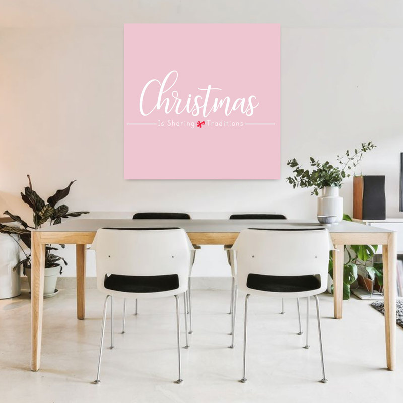 Noël, partage de traditions, art abstrait minimaliste élégant, H 36 po x l 36 po