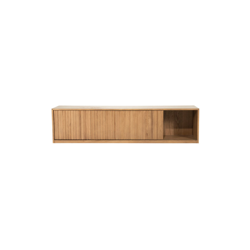 Milo Media Unit S, Brown, 17"H x 71"L x 17"W