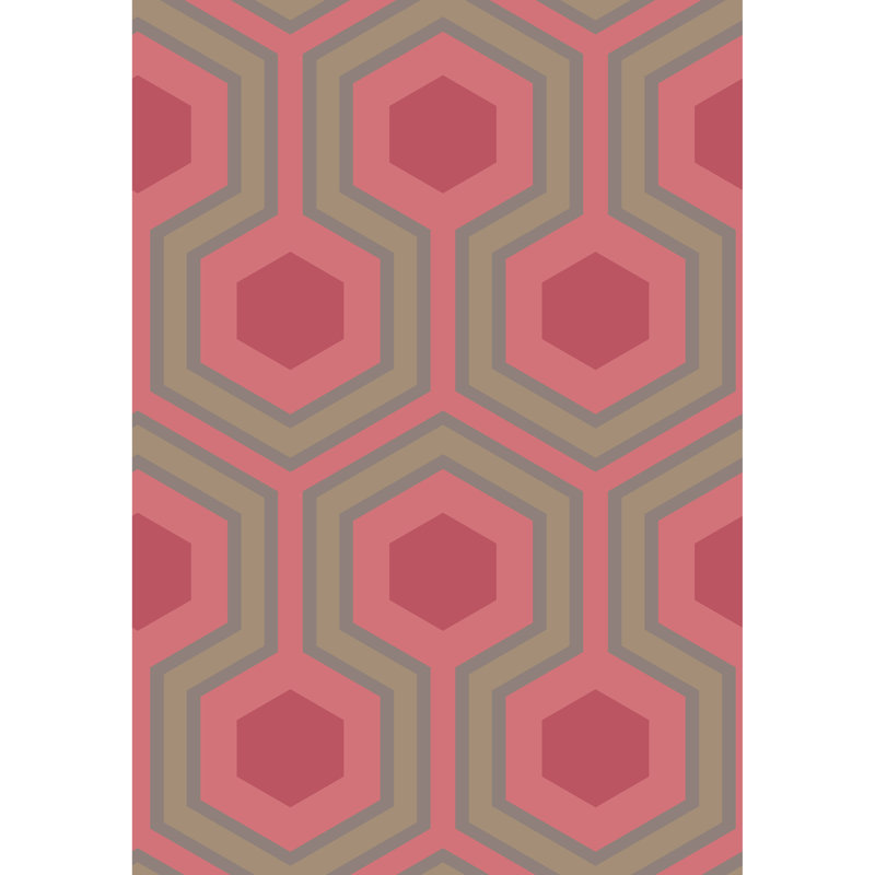Hicks Grand Geometric Wallpaper Roll, Red