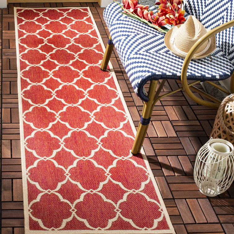 Bascom Geometric Hand Woven Indoor / Outdoor Area Rug