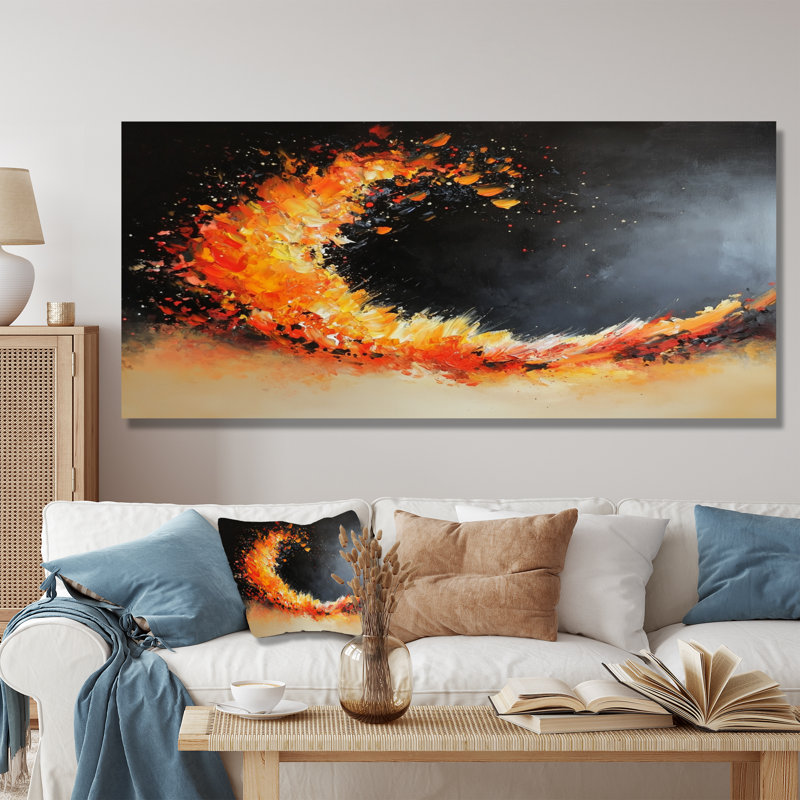 Celestial Vortex Of Fire Illusion - art mural en métal bord de mer, reproduction métallique nautique