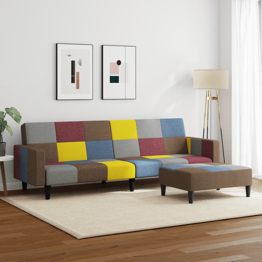 Vidaxl Schlafsofa 2-Sitzer mit Fußhocker