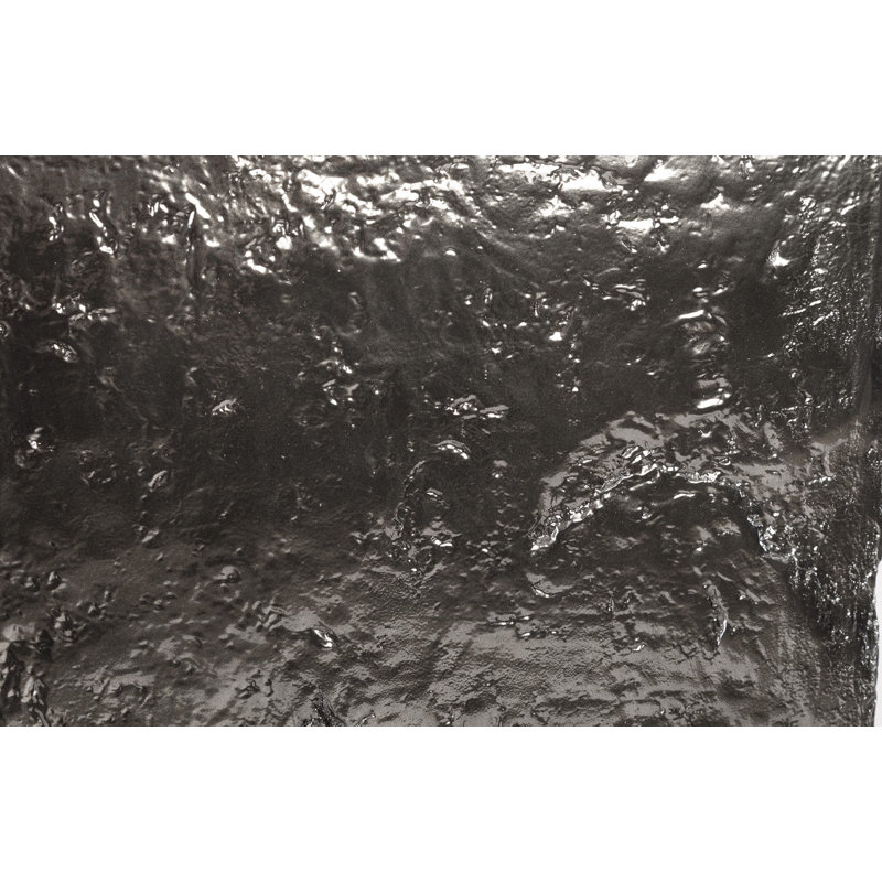 Outdoor Pedestal Sculpture, 39" H x 13" W x 13" D, Liquid Silver