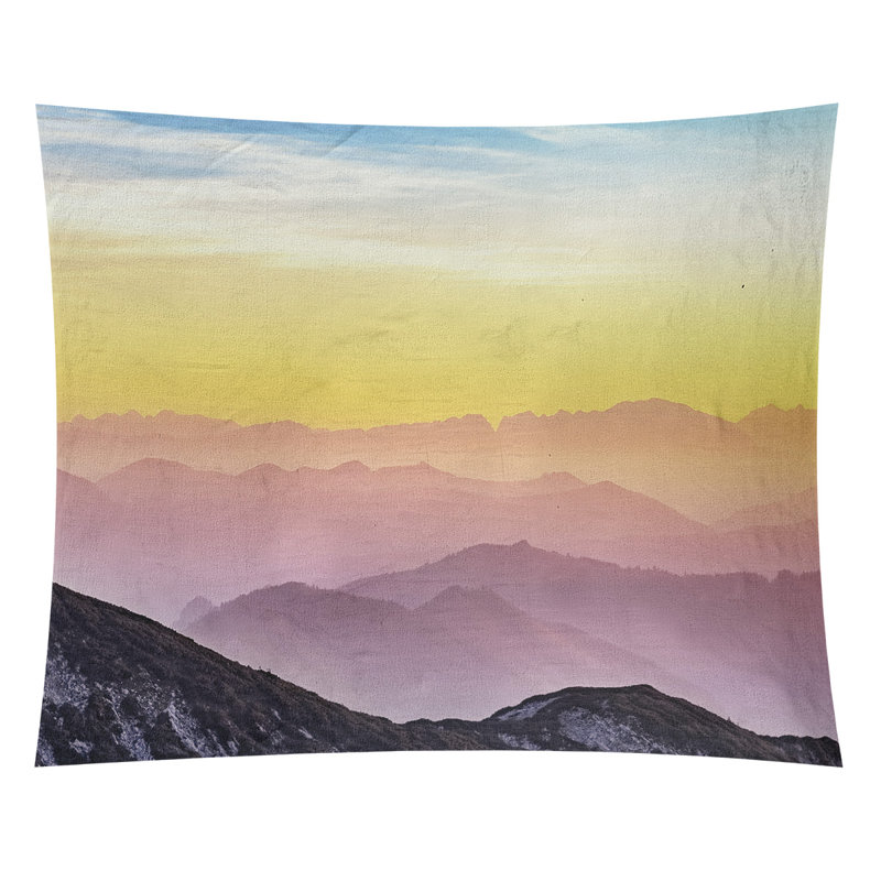 Tapisserie paysage pastel, Intérieur, H 54 po x l 63,5 po