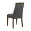 De 2 chaises de salle à manger en tissu gris et noyer foncé - élégant et pratique (2), finition moderne
