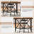 Dining Table For 6 People, Industrial Kitchen Table With Metal Footrest, Counter Height Dinner Table Rectangular Bar Table For Small Space, Apartment-1306693140