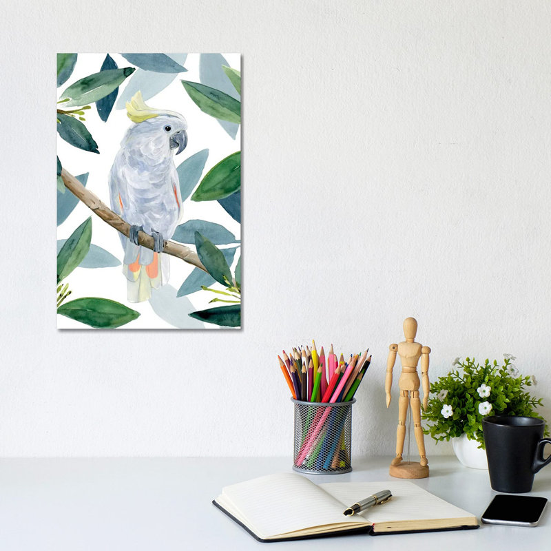 Cockatoo Perch I by Annie Warren - Wrapped Canvas Print, 20.32 cm H x 30.48 cm W