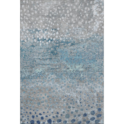 Premium Machine Washable Kumbhar AMF1366 Dots Rug