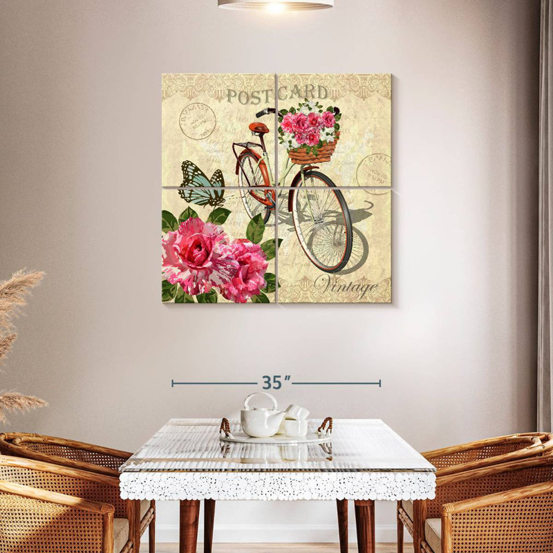 Carte postale rétro de bicyclette