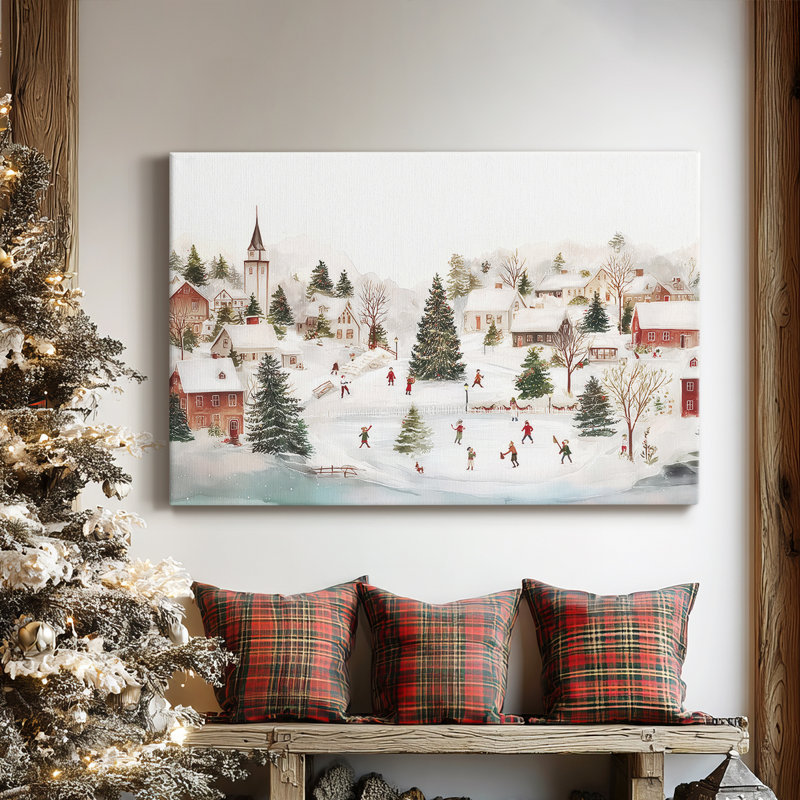 Snowige Manger Square - Toile tendue avec châssis de qualité supérieure, H 18 po x l 12 po