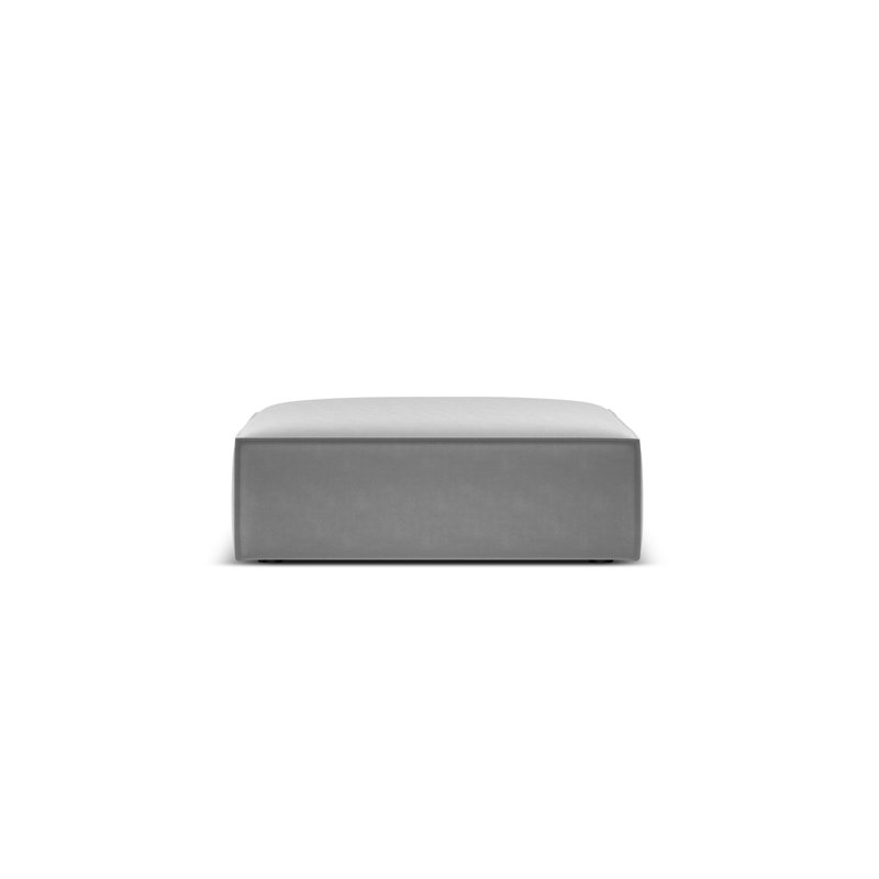 Leilend 100cm Wide Rectangle Solid Colour Footstool Ottoman, Grey 100% Polyester