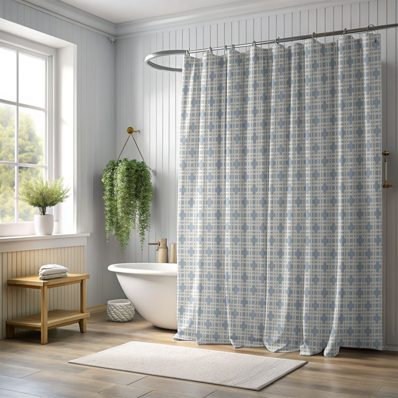Rideau de douche Peaceful Blue - Premium, H 74 po x l 35 po