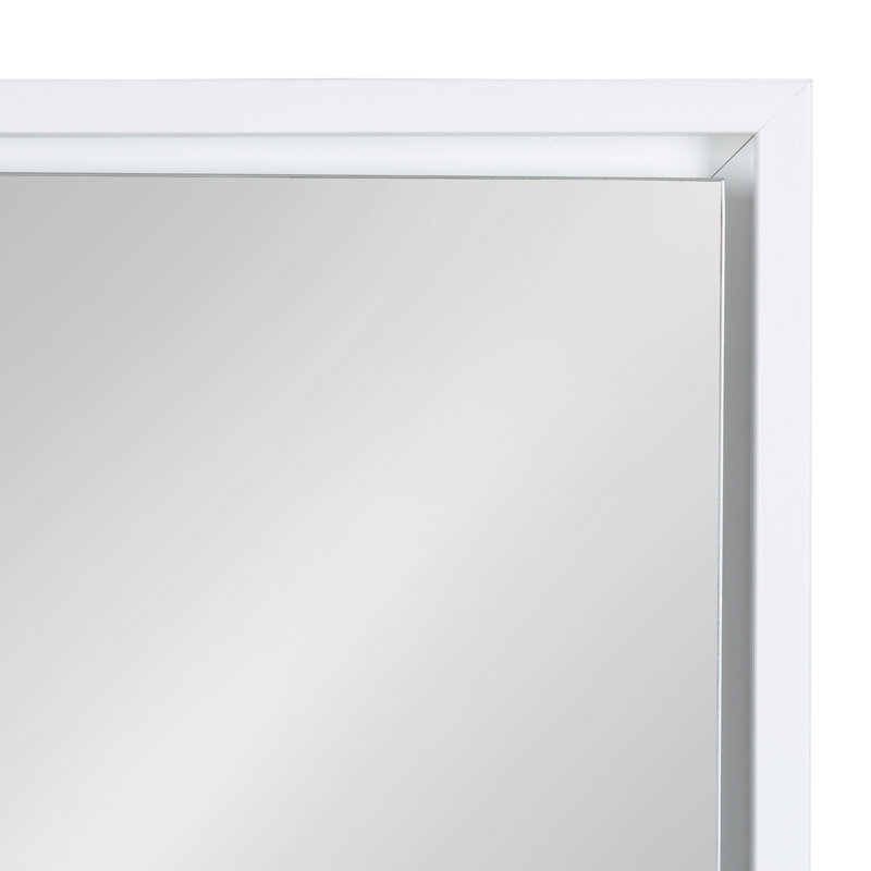 Abhilash Flat Mirror, 36" x 24", White