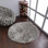 Sanford Hand Tufted Shag Polyester Eco-Friendly Area Rugs - 6' x 6', Round, Silver White Color, Plain Solid Design, High Pile Thick Handmade Anti Skid Area Rugs for Living Room, Bed Room