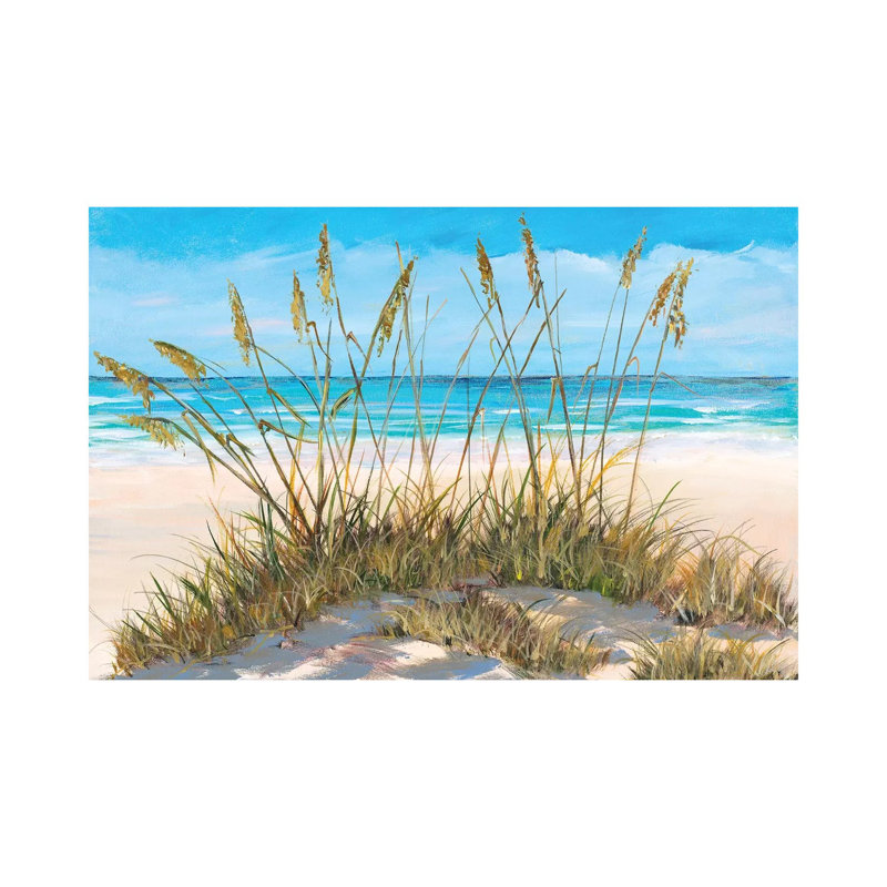 «Beach Grass» par Julie Derice - reproduction d'art, Pas de tapis, H 26 po x l 18 po x 1,5 po, Toile tendue