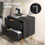 Table de chevet, table de chevet, table de bout avec 2 tiroirs-2102229506