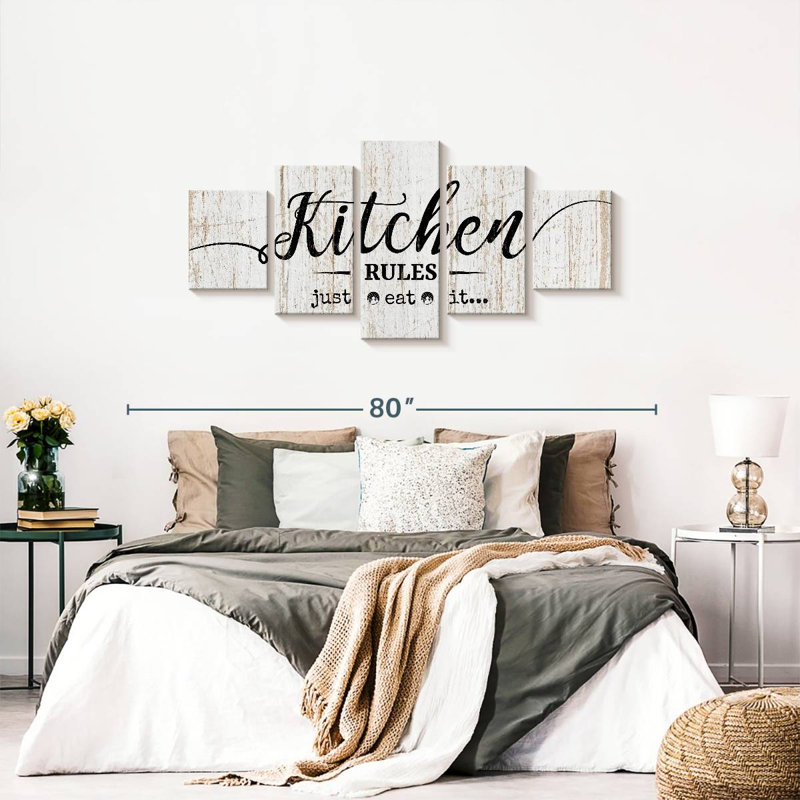 Plaque de cuisine 5 pièces, H 30 po x l 68 po x P 1,25 po