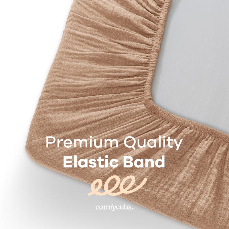 Cedar Muslin Cotton Fitted Bassinet Crib Sheet