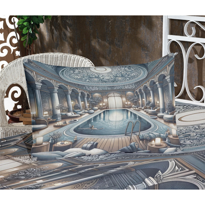 Ensemble de draps en microfibre Panorama of a Pool Hall, Double