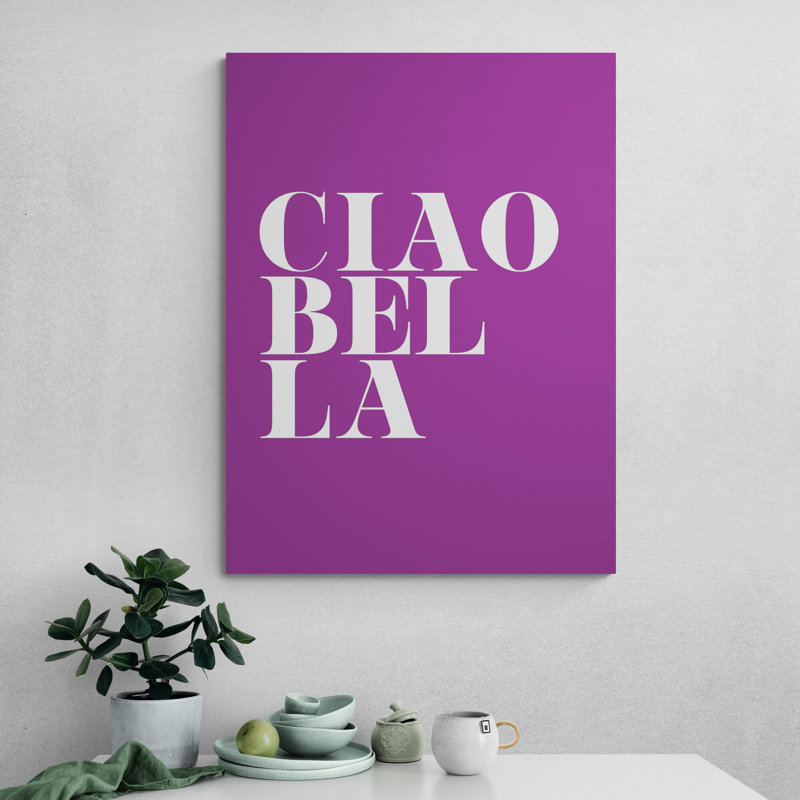 Ciao Bella Purple - Wrapped Canvas Print, 117 cm H x 81 cm W