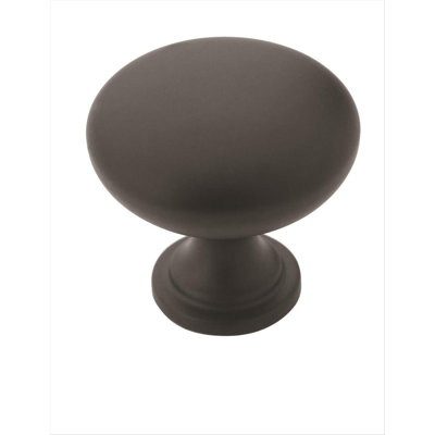 Edona 1-1/4 inch (32mm) Diameter Matte Black Cabinet Knob