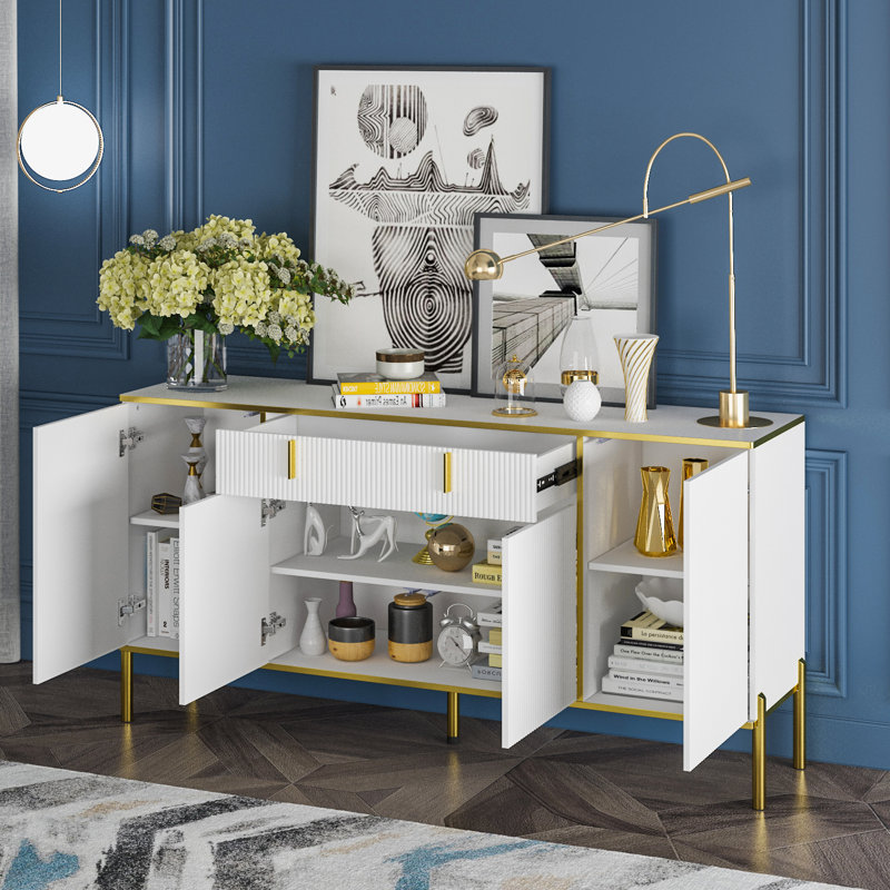 Meuble télé 63 po Doraville, Blanc