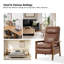 Fauteuil inclinable honorano en cuir végétalien Mid-Century moderne avec structure en bois massif-825487352
