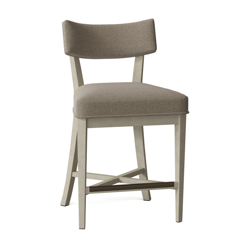 Juliet Upholstered Stool with Solid Wood Frame, Straw (3162 08), Montego Bay, Counter Stool (25.5" Seat Height)