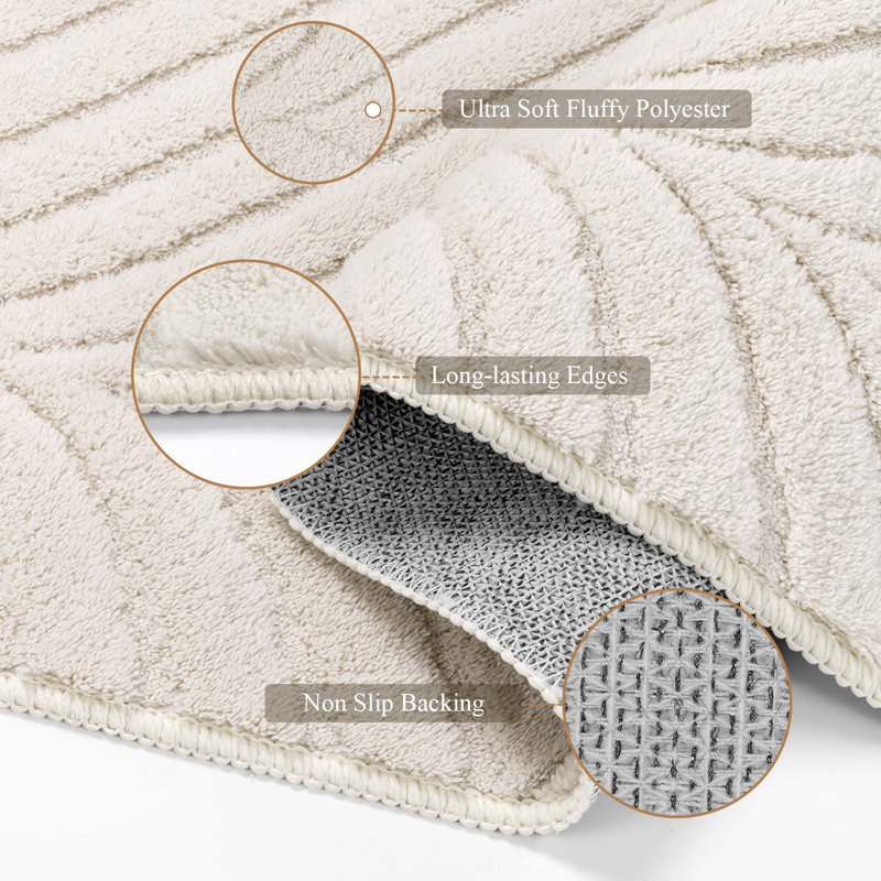 Tapis antidérapant lavable à la machine, Rectangle 9 pi x 12 pi