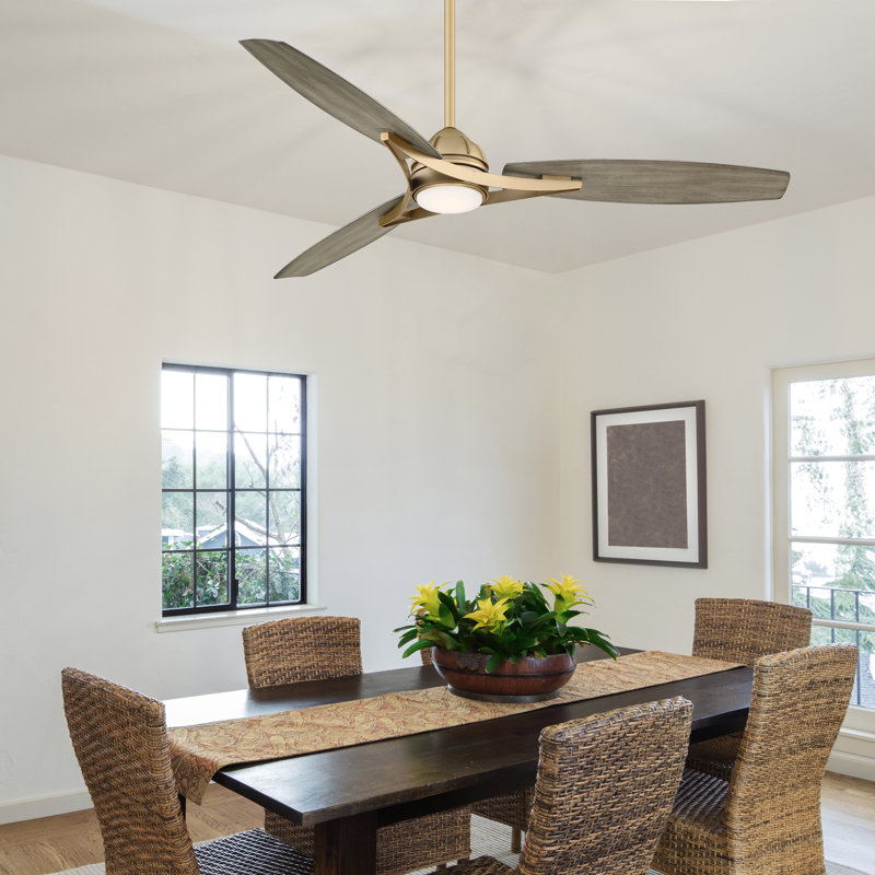 65" 3 - Blade LED Standard Ceiling Fan with Remote Control and Light Kit Included