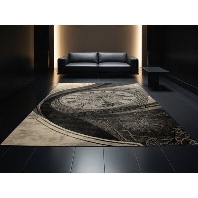 Tapis noir moelleux moelleux et luxueux Jonah