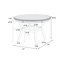 Table de salle à manger contemporaine, chêne gris, ronde, avec rangement gris-192790784