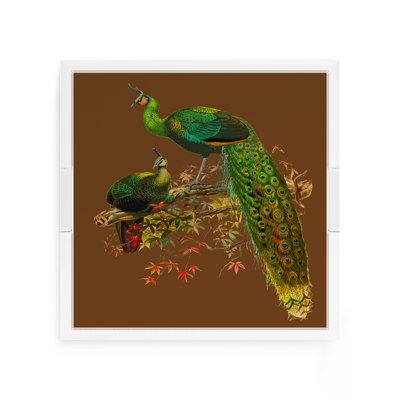 Family Pheasants Acrylic Square Decorative Tray