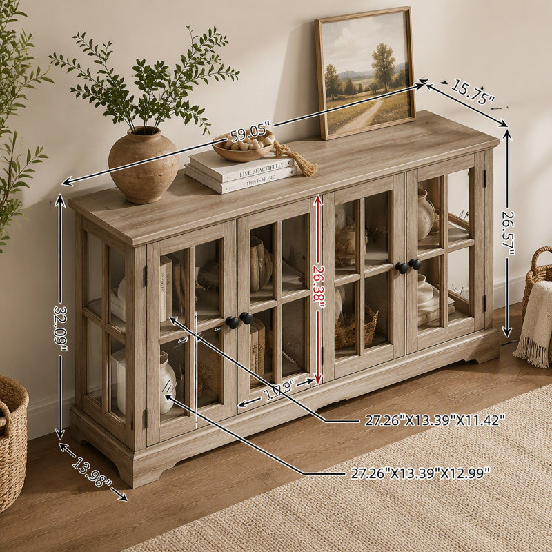 Vitrine à DEL antique de style antique avec portes en verre, tablettes réglables et base renforcée pour objets de collection à la maison ou au bureau