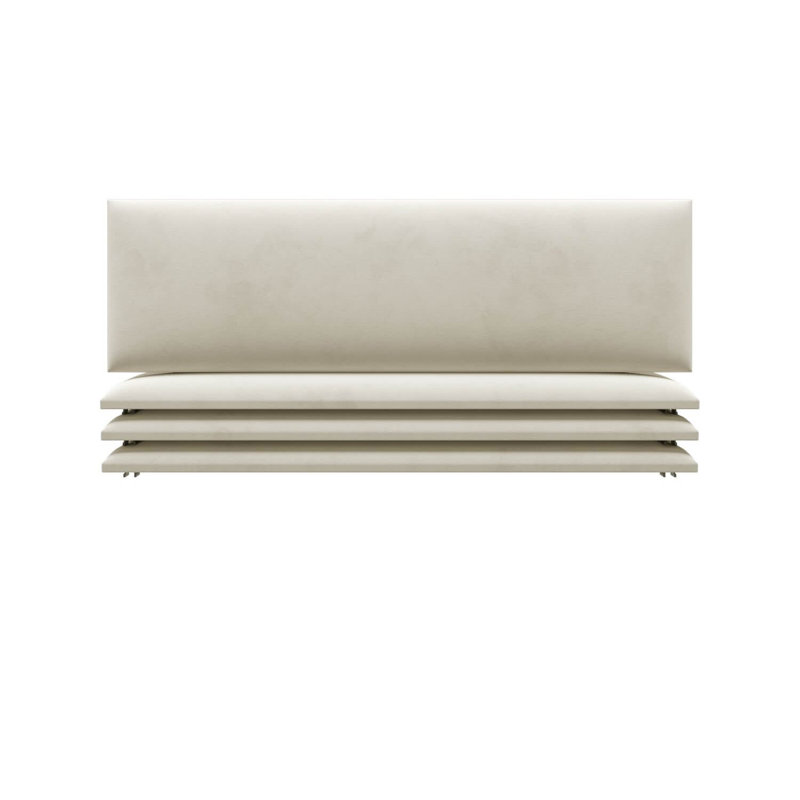 Anneus Upholstered Faux Leather Headboard, VTPS1020, Velvet White