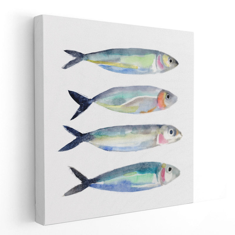 «Sardine Team I», reproduction d'art sur toile, H 30 po x l 30 po