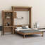 Grand lit escamotable avec plusieurs tablettes de rangement - Décoration de style persienne incluse-728985333