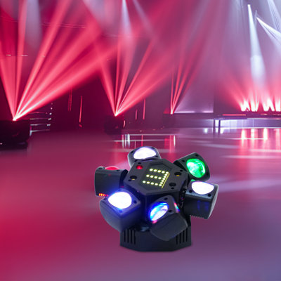80W 6-Arm Disco Stage Light With Remote Control, Moving Head Stage Light