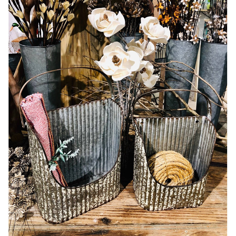 Metal Wall Organizer with Wall Baskets