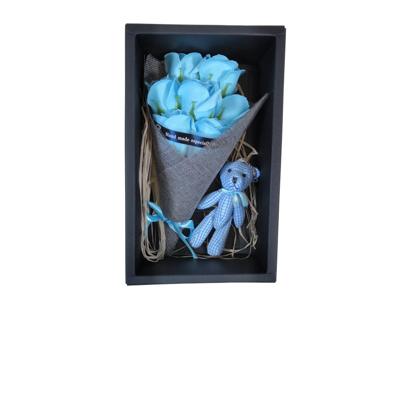 Boîte-cadeau de roses parfumées Bouquet de fleurs Graduation Season , Bleu clair
