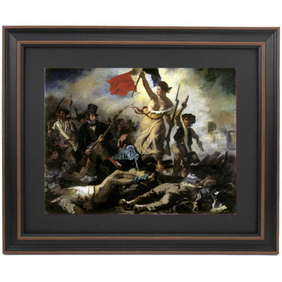 «Liberty guidant les gens» par Eugène Delacroix sur papier